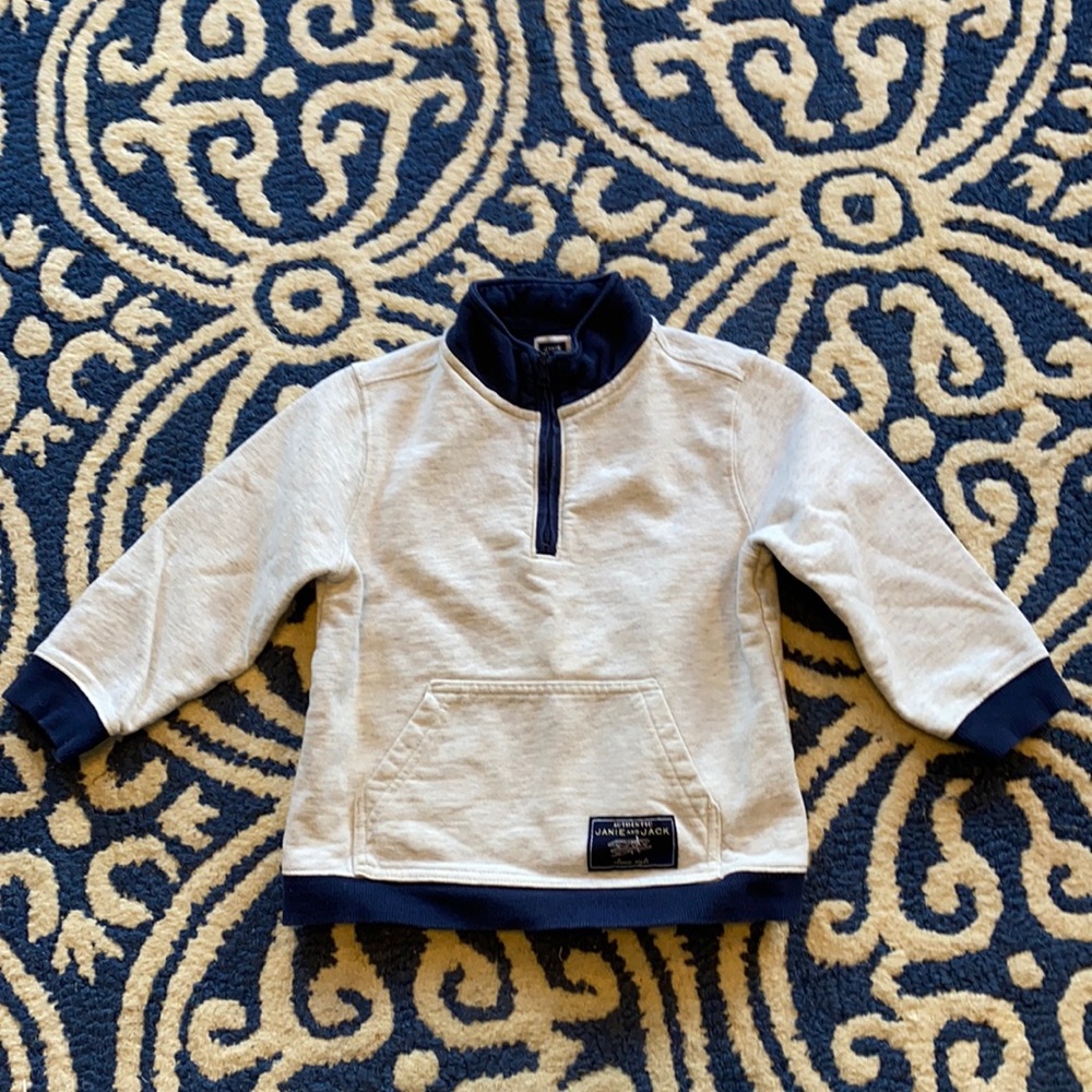 Janie and Jack to T quarter zip sweatshirt